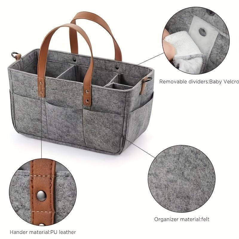 Large Capacity Felt Diaper Bag Baby Travel Mommy Handbag