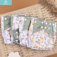 4Pc Eco Friendly Cloth Diaper Set Reusable Nappies for Babies