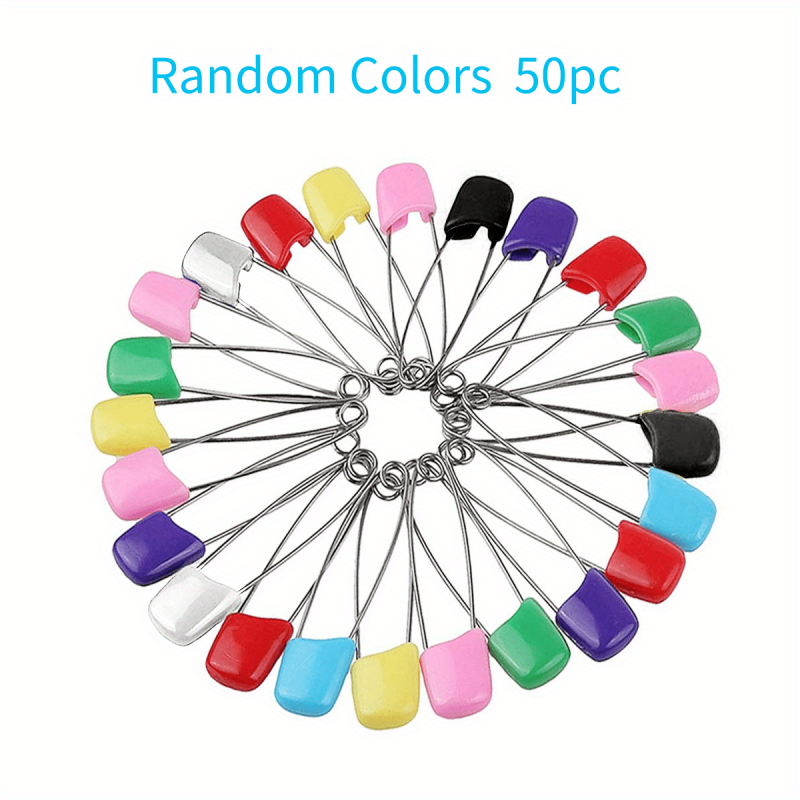 Random Colors Diaper Pins 2in Heavy Duty Stainless Steel Baby Safety Pins