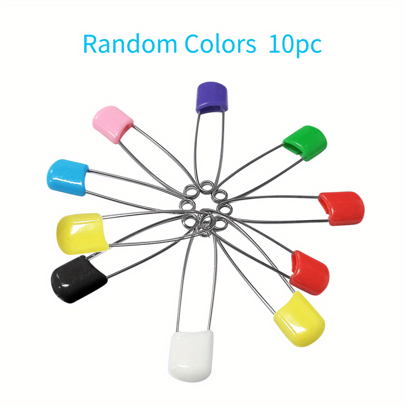 Random Colors Diaper Pins 2in Heavy Duty Stainless Steel Baby Safety Pins