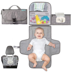 Portable Diaper Changing Pad with Smart Wet Wipe Bag