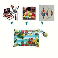 2pcs Fruit Print Waterproof Diaper Bag Washable Travel Bag