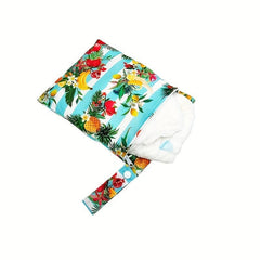 2pcs Fruit Print Waterproof Diaper Bag Washable Travel Bag