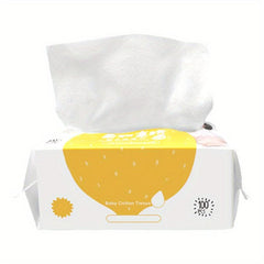 100pcs Baby Cotton Soft Wipes, Skin Friendly, Wet & Dry Use