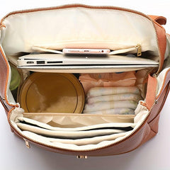 Stylish PU Mommy Bag Waterproof Shoulder Bag Large Capacity