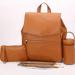 Stylish PU Mommy Bag Waterproof Shoulder Bag Large Capacity