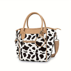 Multifunctional Mommy Bag with Printed Pattern for Mother and Baby Travel