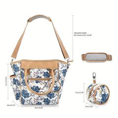 Multifunctional Mommy Bag with Printed Pattern for Mother and Baby Travel