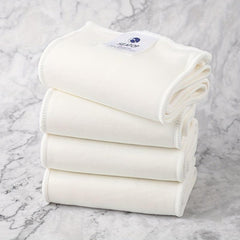 4pcs Bamboo Cotton Reusable Cloth Diaper Inserts Absorbent Liners