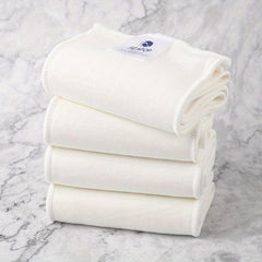 4pcs Bamboo Cotton Reusable Cloth Diaper Inserts Absorbent Liners