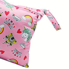 Unicorn Print Wet Bag 27x30cm