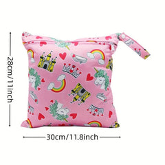 Unicorn Print Wet Bag 27x30cm