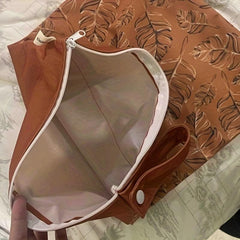 Leaf Print Stroller Hanging Bag Diaper Storage Waterproof Mommy Travel Beach Bag