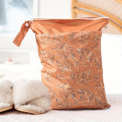 Leaf Print Stroller Hanging Bag Diaper Storage Waterproof Mommy Travel Beach Bag