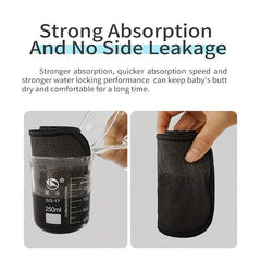 2 PCS 5 Layers Charcoal Bamboo Insert Washable Diaper Insert