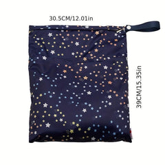 15x12in Reusable Wet & Dry Bag for Baby Diapers Clothes Yoga Toiletries