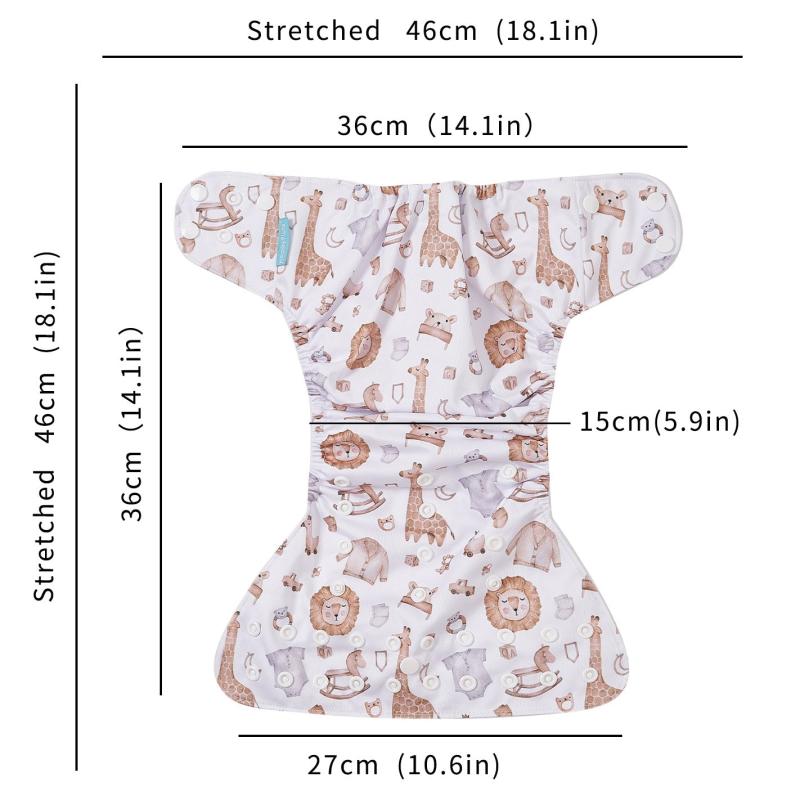 Happyflute Reusable Cloth Diapers for Babies 3-15kg