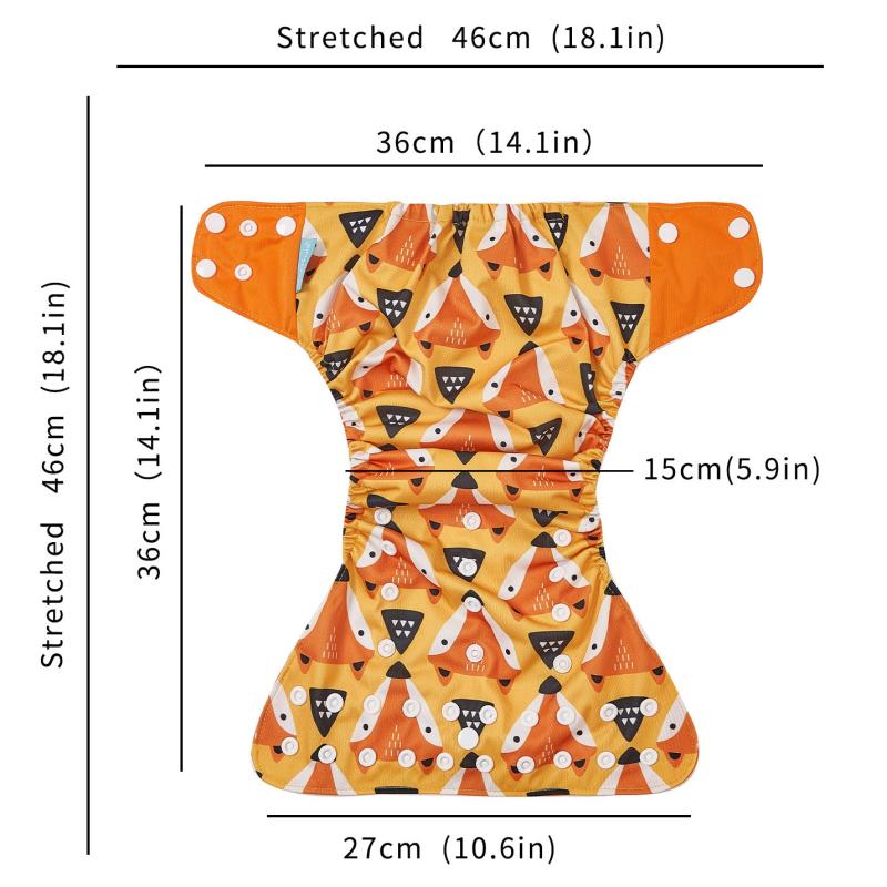 Happyflute Washable Cloth Diaper Covers Set for 3-15kg Baby