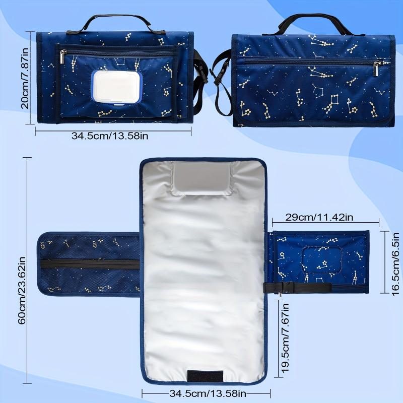Portable Diaper Changing Pad - Starry Sky Pattern