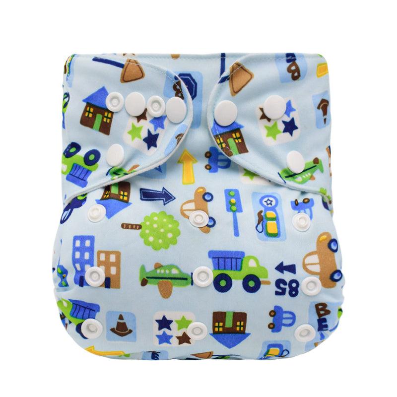 Washable Baby Cloth Diaper Covers Waterproof Tractor Dinosaur Boy Rocket Nappy