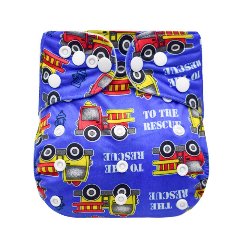 Washable Baby Cloth Diaper Covers Waterproof Tractor Dinosaur Boy Rocket Nappy