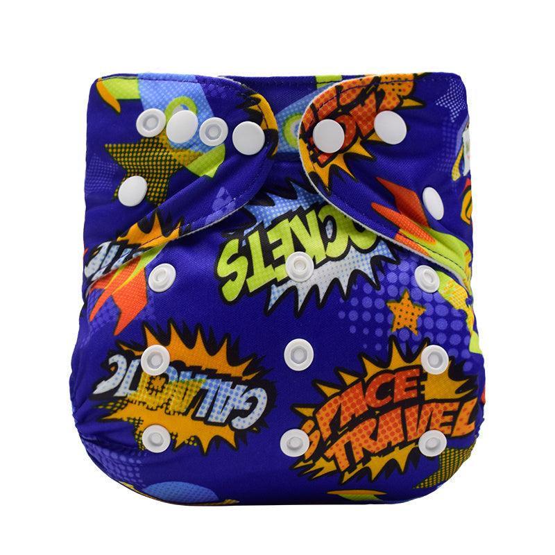 Washable Baby Cloth Diaper Covers Waterproof Tractor Dinosaur Boy Rocket Nappy
