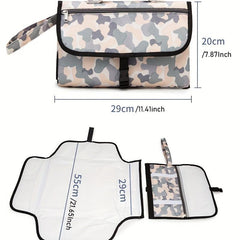 Portable Diaper Changing Pad with Smart Wipes Pocket