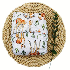 Deer Print Adjustable Reusable Baby Cloth Diaper