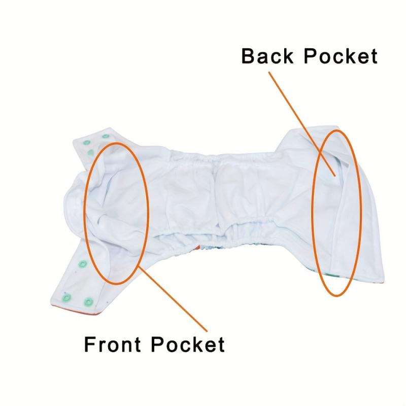 2pcs Eco Cloth Diapers Reusable&Washable Insert Nappy Snap Closure Waterproof