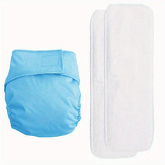 Leak-proof Cloth Diapers for Baby 1 Diaper 2 Inserts Ultra Fine Changing Pads