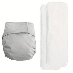 Leak-proof Cloth Diapers for Baby 1 Diaper 2 Inserts Ultra Fine Changing Pads