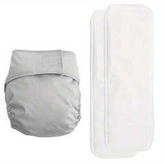 Leak-proof Cloth Diapers for Baby 1 Diaper 2 Inserts Ultra Fine Changing Pads