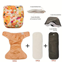 2Y Washable Cloth Diapers Nappy Cover Reusable Diaper 3 12KG