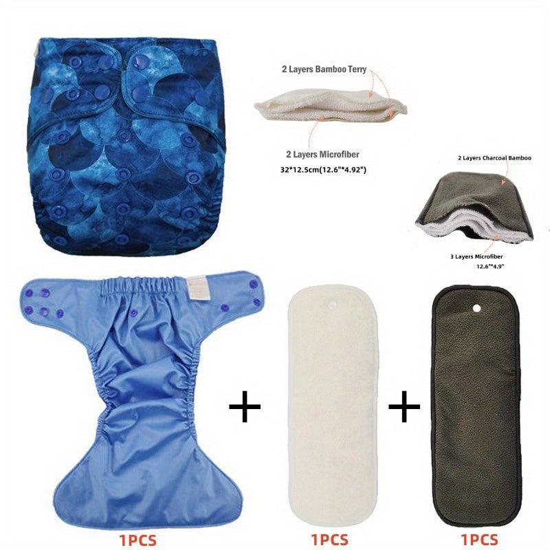 2Y Washable Cloth Diapers Nappy Cover Reusable Diaper 3 12KG