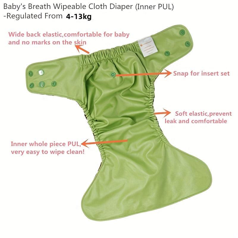 2Y Washable Cloth Diapers Nappy Cover Reusable Diaper 3 12KG