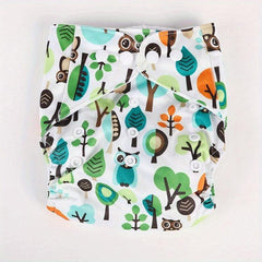 Adjustable Baby Diaper with Snap Buttons Waterproof Knitted Fleece