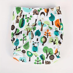 Adjustable Baby Diaper with Snap Buttons Waterproof Knitted Fleece
