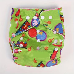 Adjustable Baby Diaper with Snap Buttons Waterproof Knitted Fleece