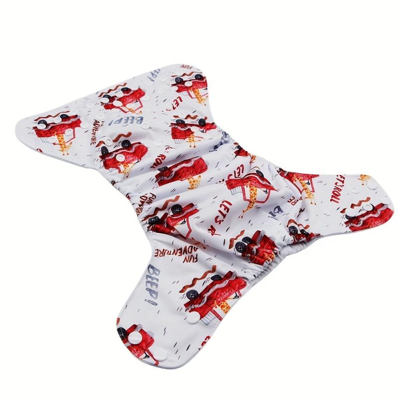 Car And Giraffe Print Baby Cloth Diaper