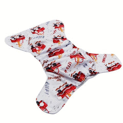 Car And Giraffe Print Baby Cloth Diaper