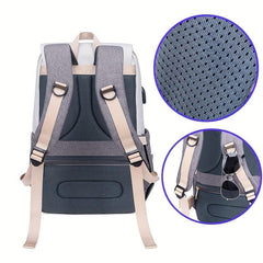 Large Capacity Diaper Backpack Classic British Style Mom Travel Bag