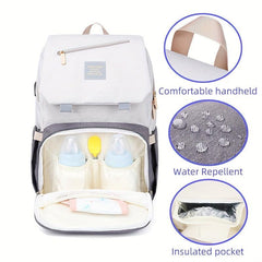 Large Capacity Diaper Backpack Classic British Style Mom Travel Bag