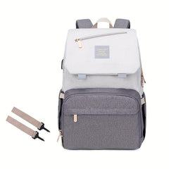 Large Capacity Diaper Backpack Classic British Style Mom Travel Bag