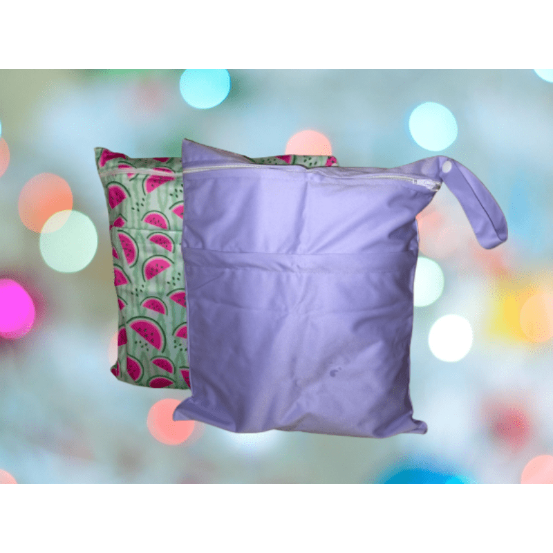 2pcs Wet & Dry Bags Washable Waterproof 2 Zippered Pockets