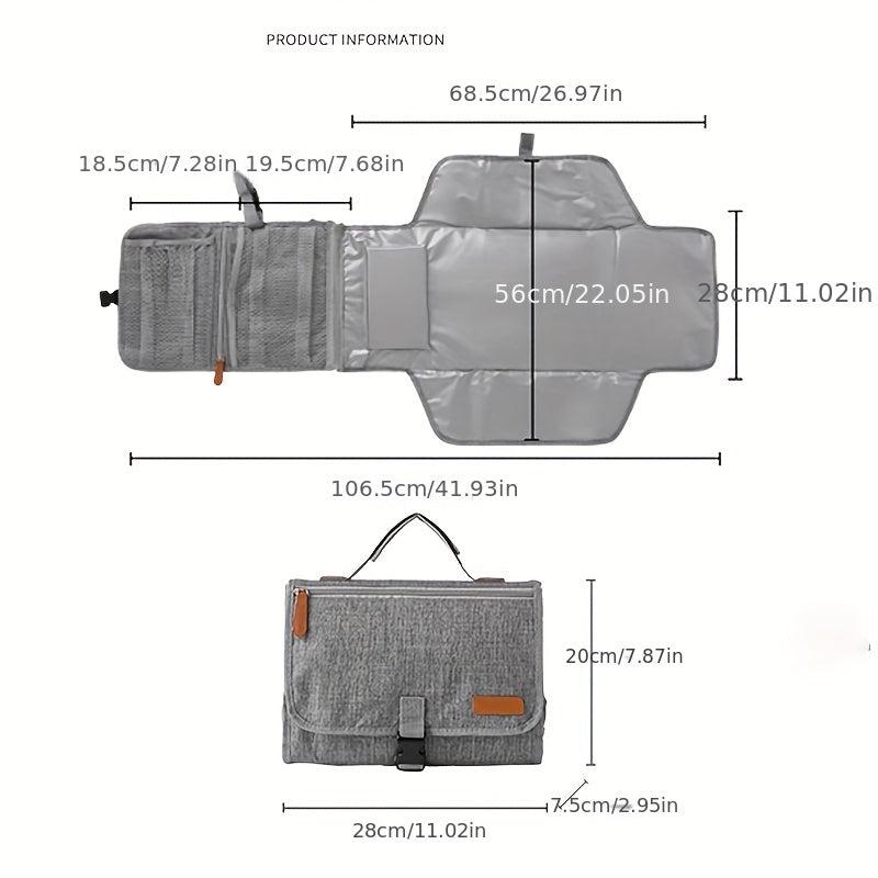 Waterproof Baby Diaper Changing Pad with Storage Bag
