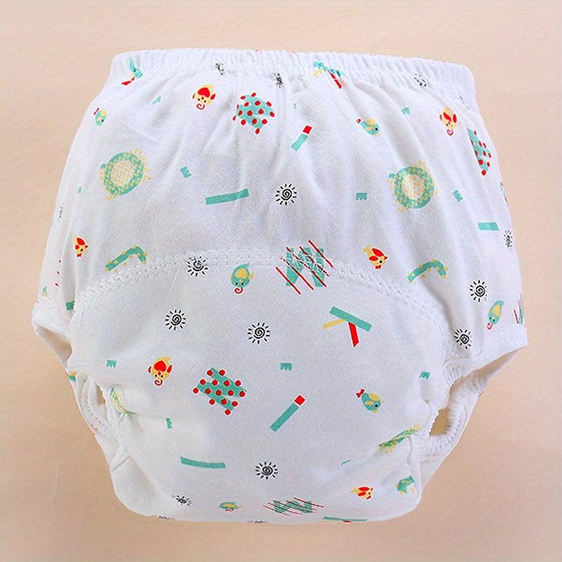 2pcs Washable Reusable Cotton Cloth Diapers Training Pants For Infants