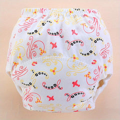 2pcs Washable Reusable Cotton Cloth Diapers Training Pants For Infants