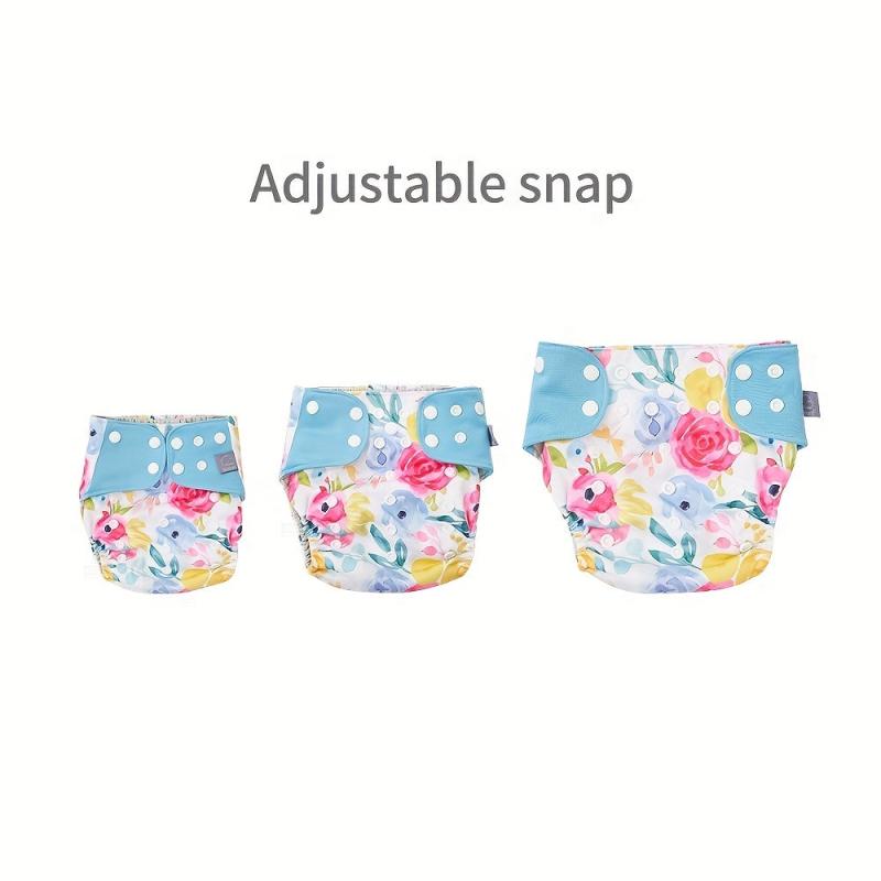 8 Piece Waterproof Cloth Diapers Set Absorbent Breathable Washable Reusable
