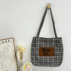 Checkered Shoulder Bag for Kids and Moms