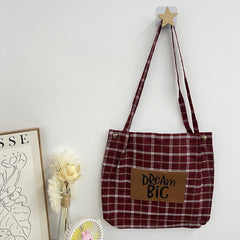 Checkered Shoulder Bag for Kids and Moms